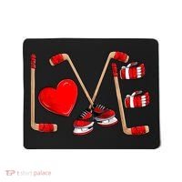 Love Hockey Cute Valentines Mousepad thumb 0
