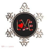 Love Hockey Cute Valentines Ornament thumb 0
