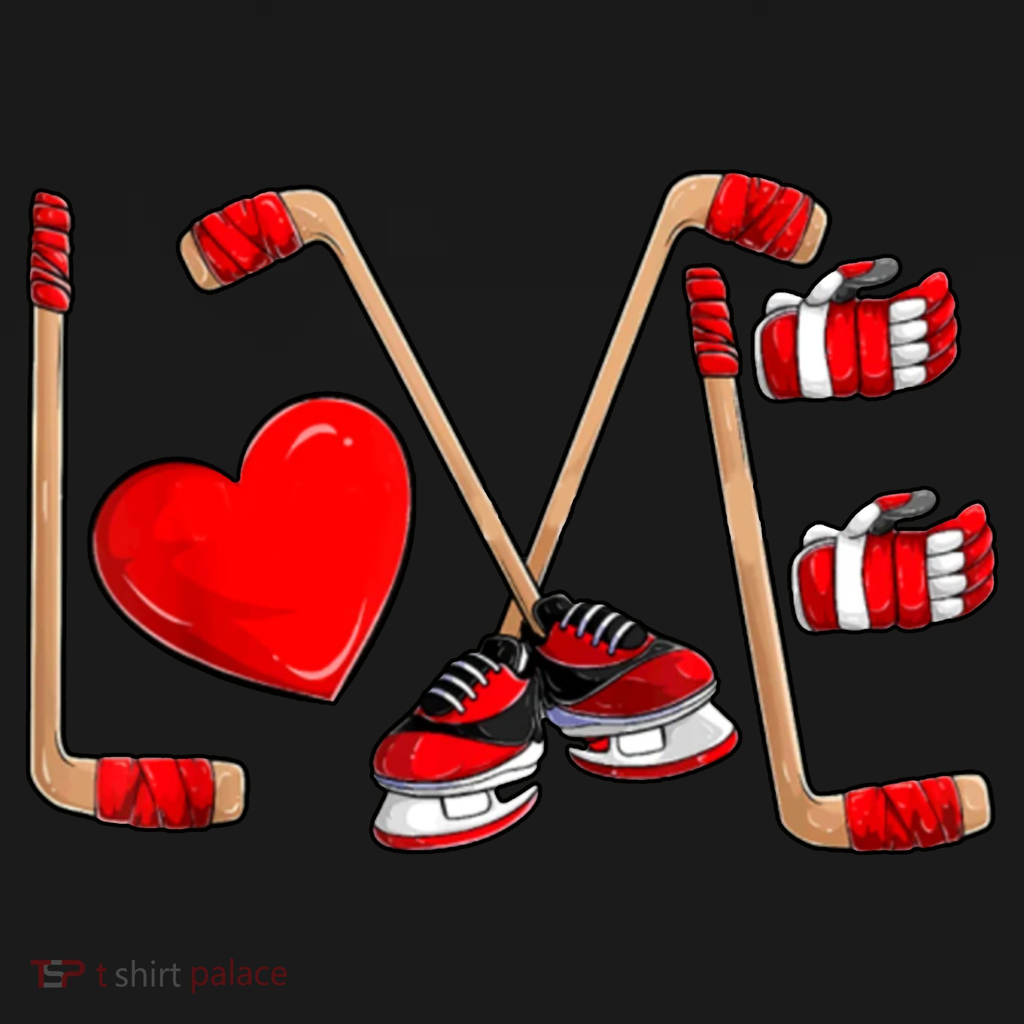 Love Hockey Cute Valentines Women's Tank Top