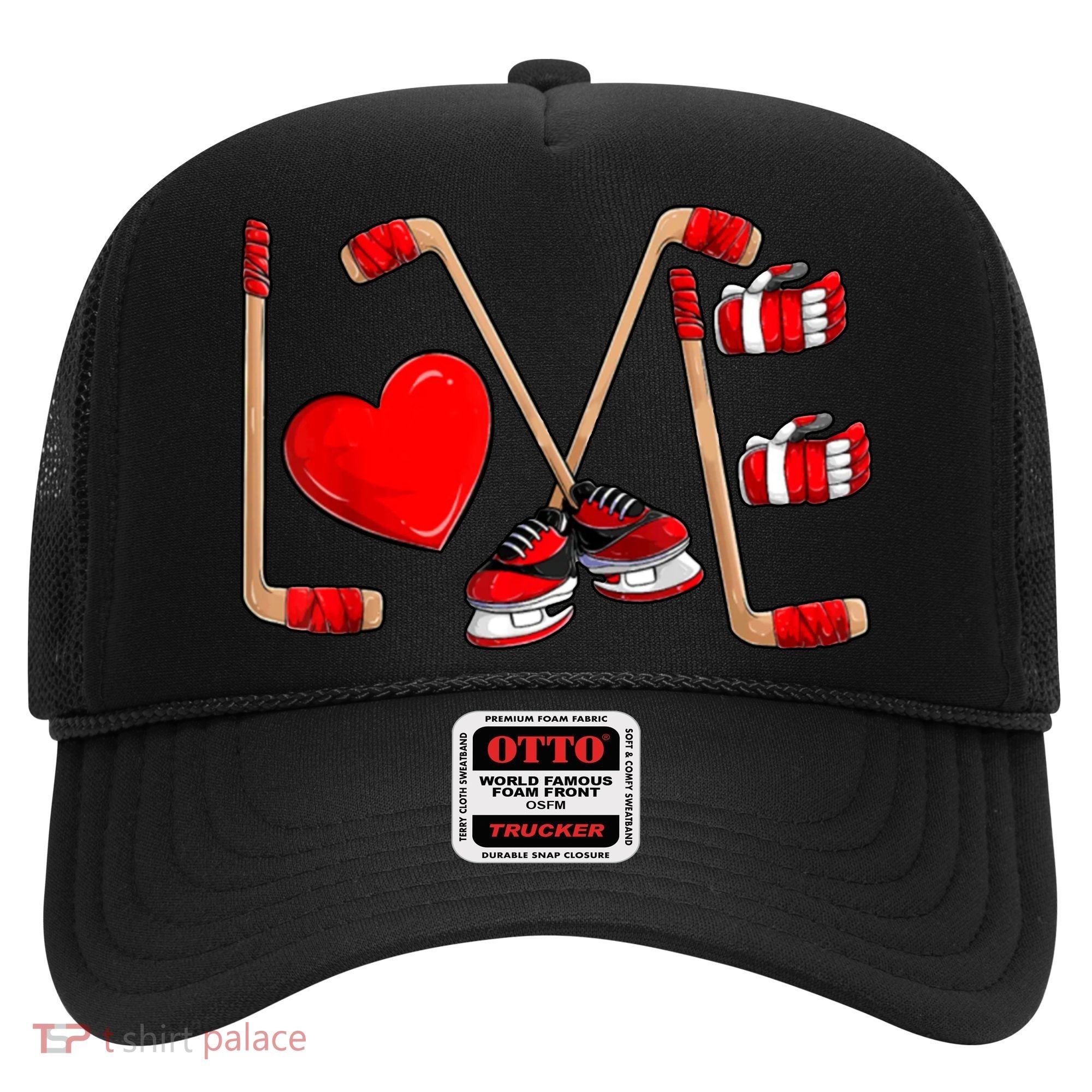 Love Hockey Cute Valentines Hat