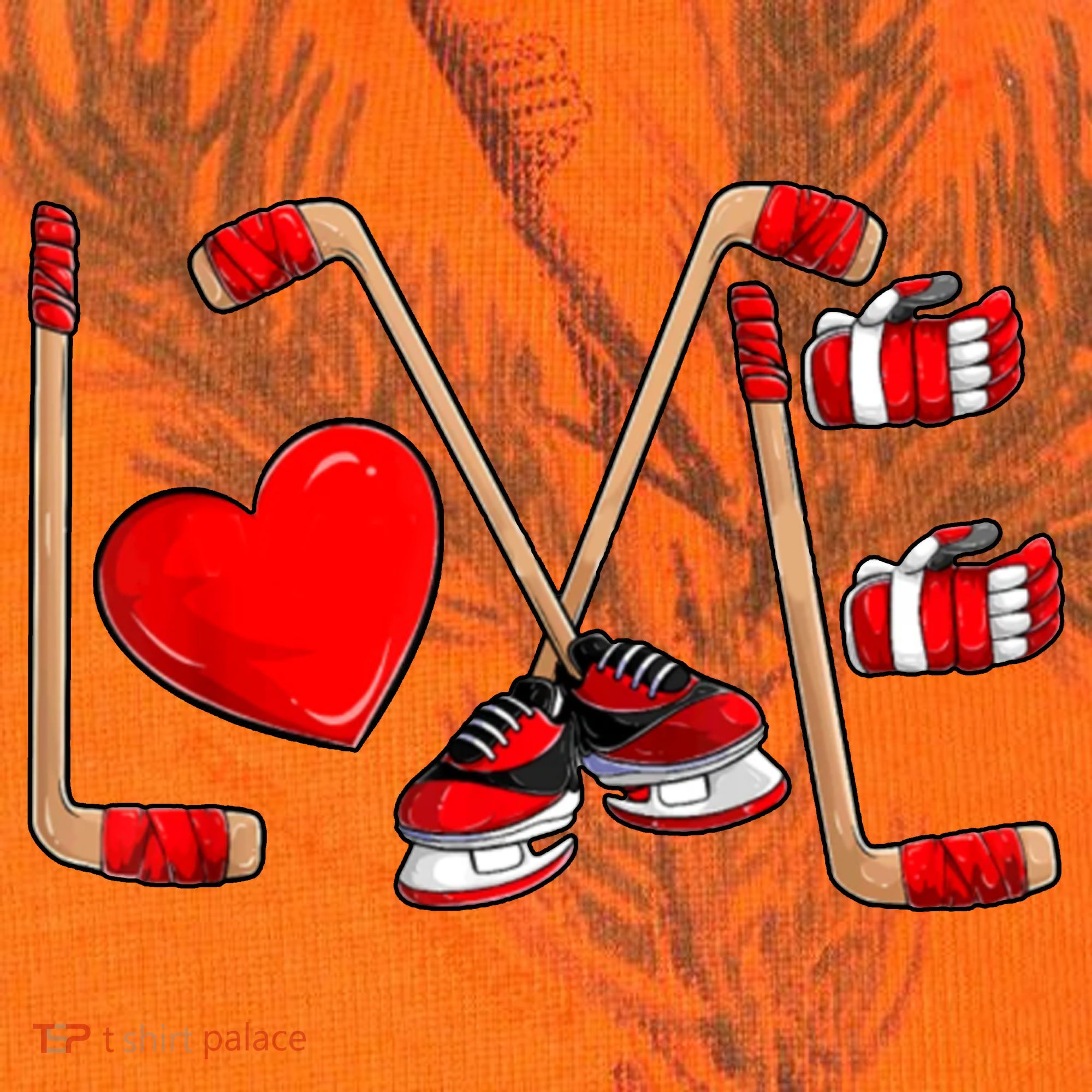 Love Hockey Cute Valentines Kati Licensed 12" Camo Cuffed Beanie