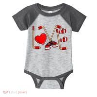 Love Hockey Cute Valentines Infant Baby Jersey Bodysuit thumb 0