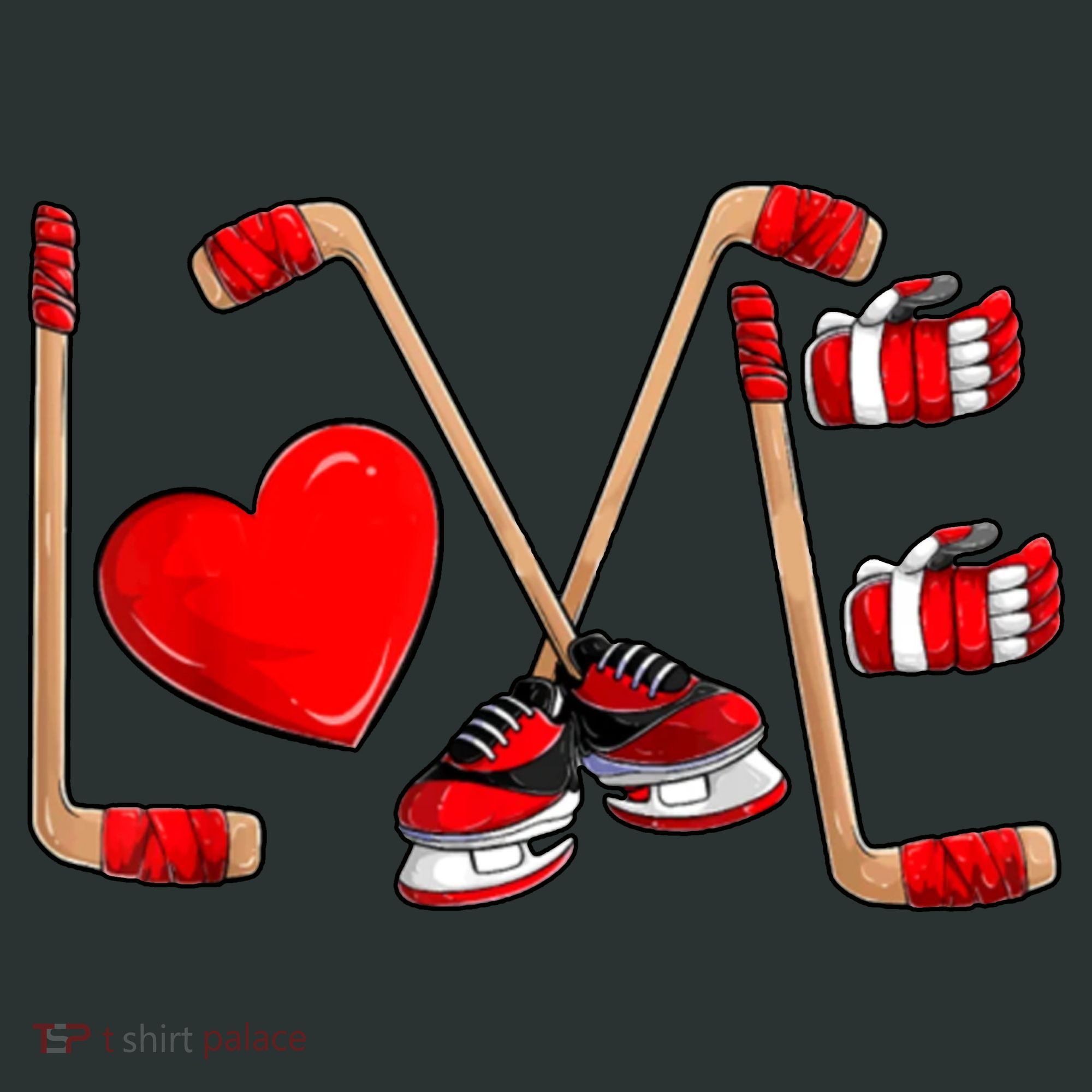 Love Hockey Cute Valentines Infant Baby Jersey Bodysuit