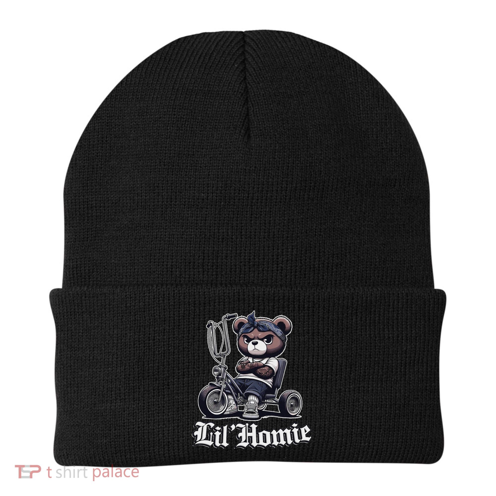 Lil Homie Cute Teddy Bear Hip Hop Chicano Lowrider Cholo Beanie