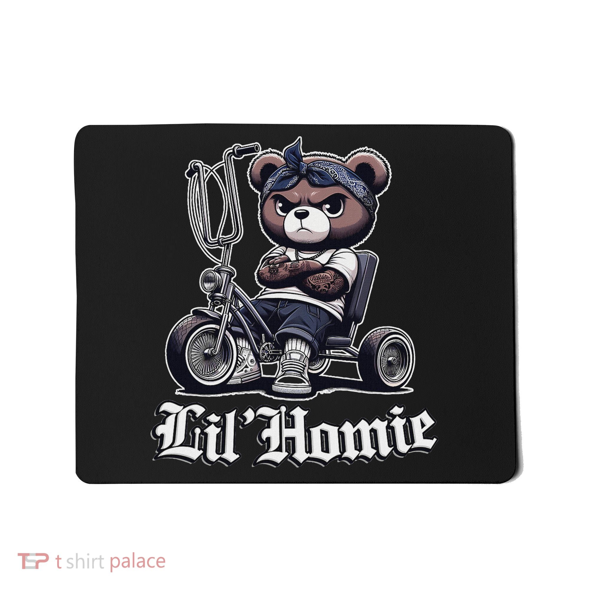 Lil Homie Cute Teddy Bear Hip Hop Chicano Lowrider Cholo Mousepad