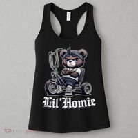 Lil Homie Cute Teddy Bear Hip Hop Chicano Lowrider Cholo Women's Tank Top thumb 3