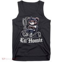 Lil Homie Cute Teddy Bear Hip Hop Chicano Lowrider Cholo Tank Top thumb 0