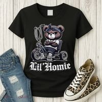 Lil Homie Cute Teddy Bear Hip Hop Chicano Lowrider Cholo Women's T-Shirt thumb 3