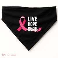 Live Hope Cure Breast Cancer Awareness Ribbon USA-Made Doggie Bandana thumb 0