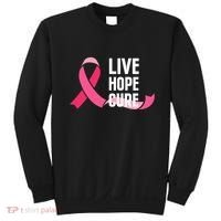 Live Hope Cure Breast Cancer Awareness Ribbon Sweatshirt thumb 0