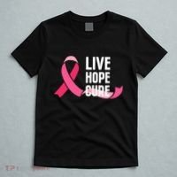 Live Hope Cure Breast Cancer Awareness Ribbon T-Shirt thumb 5