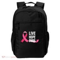 Live Hope Cure Breast Cancer Awareness Ribbon Backpack thumb 0