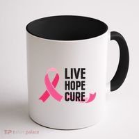 Live Hope Cure Breast Cancer Awareness Ribbon Coffee Mug thumb 1