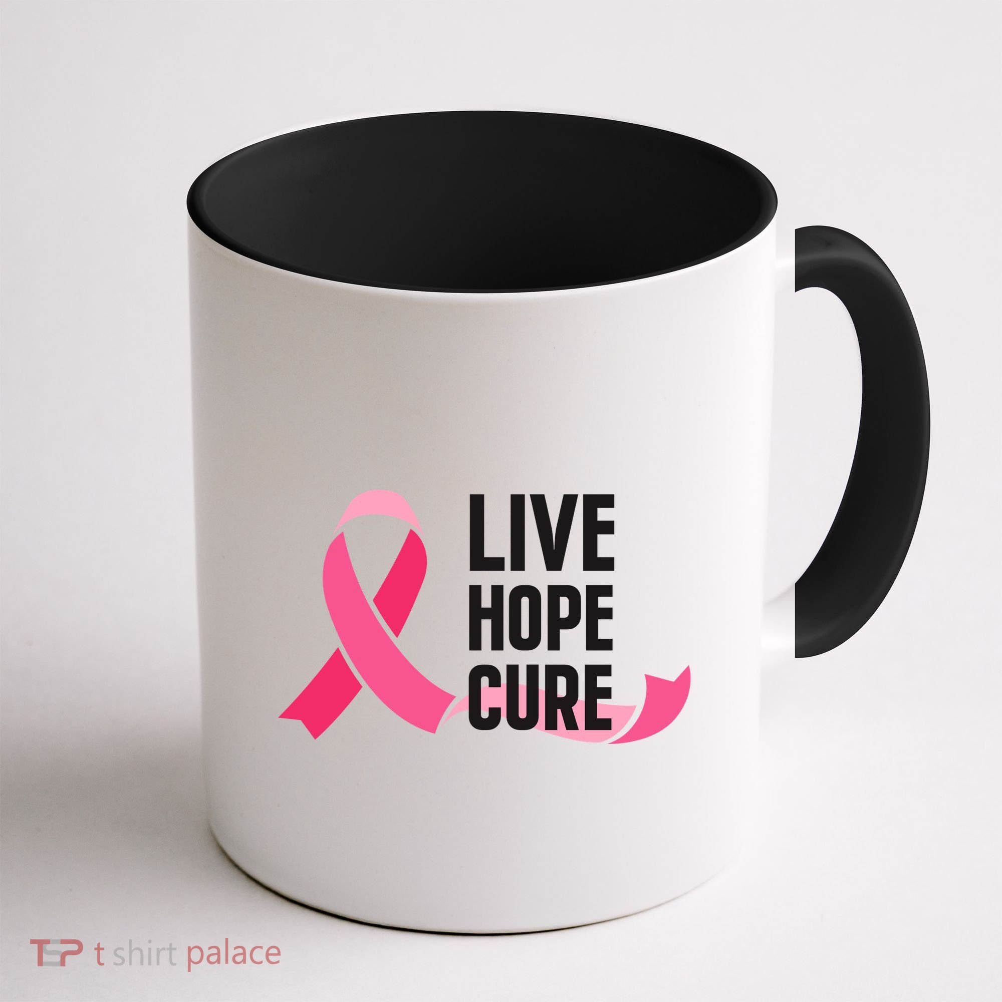 Live Hope Cure Breast Cancer Awareness Ribbon Coffee Mug