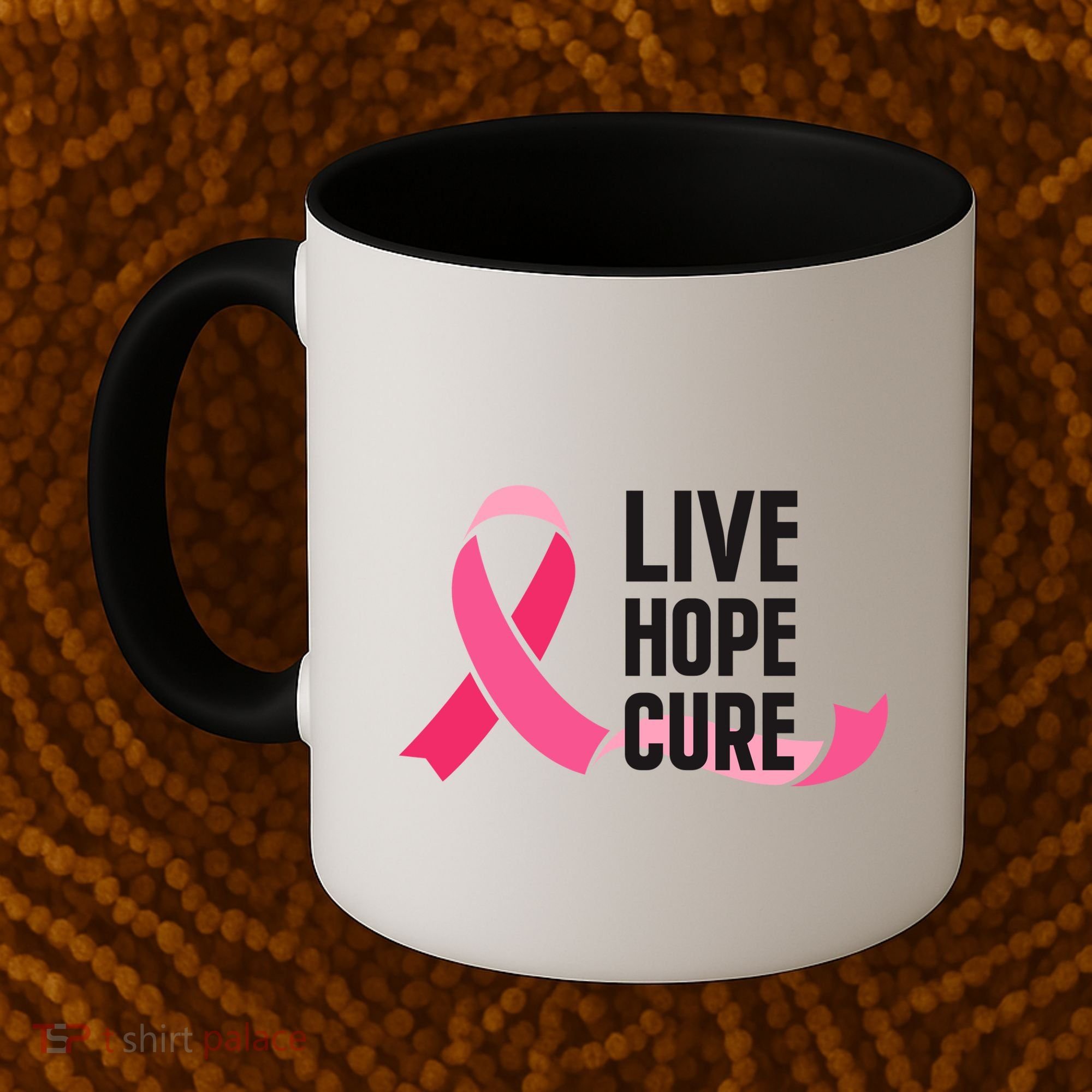 Live Hope Cure Breast Cancer Awareness Ribbon Coffee Mug