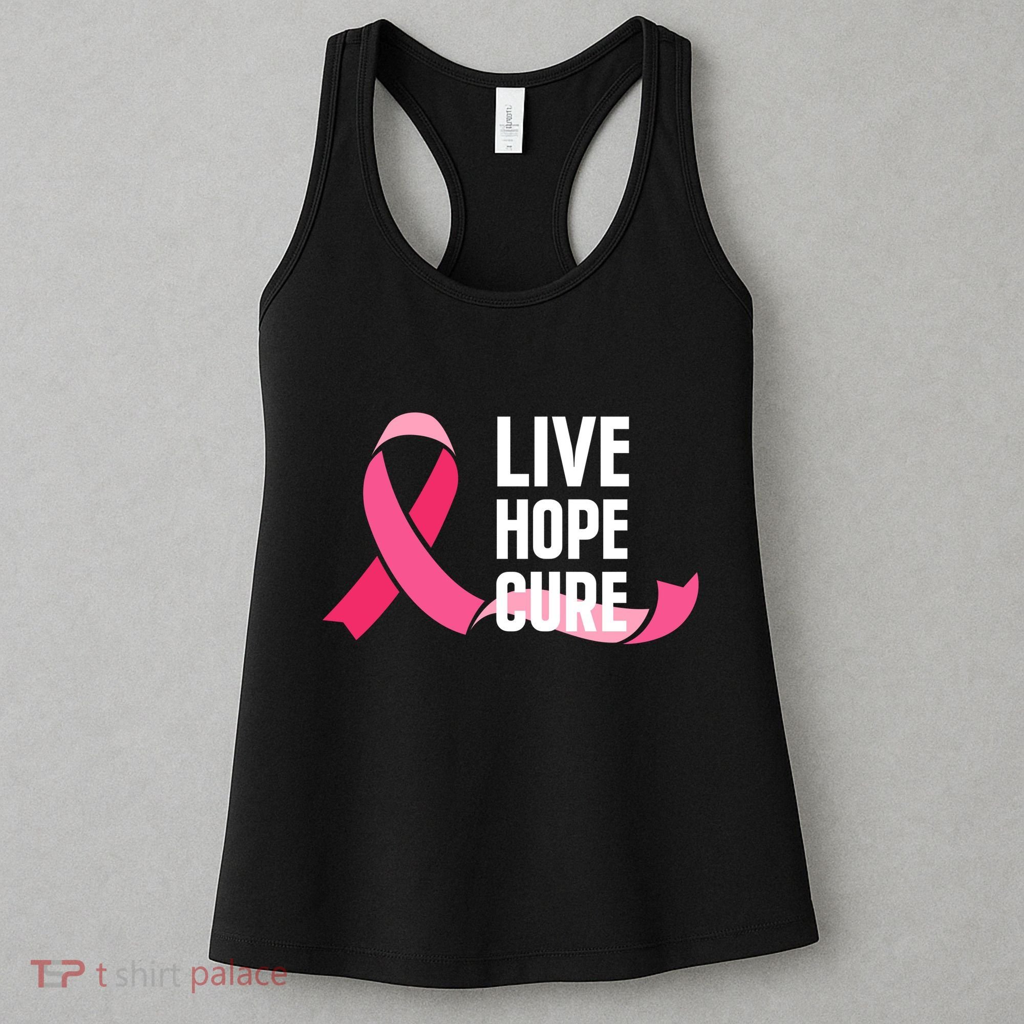 Live Hope Cure Breast Cancer Awareness Ribbon Women's Tank Top