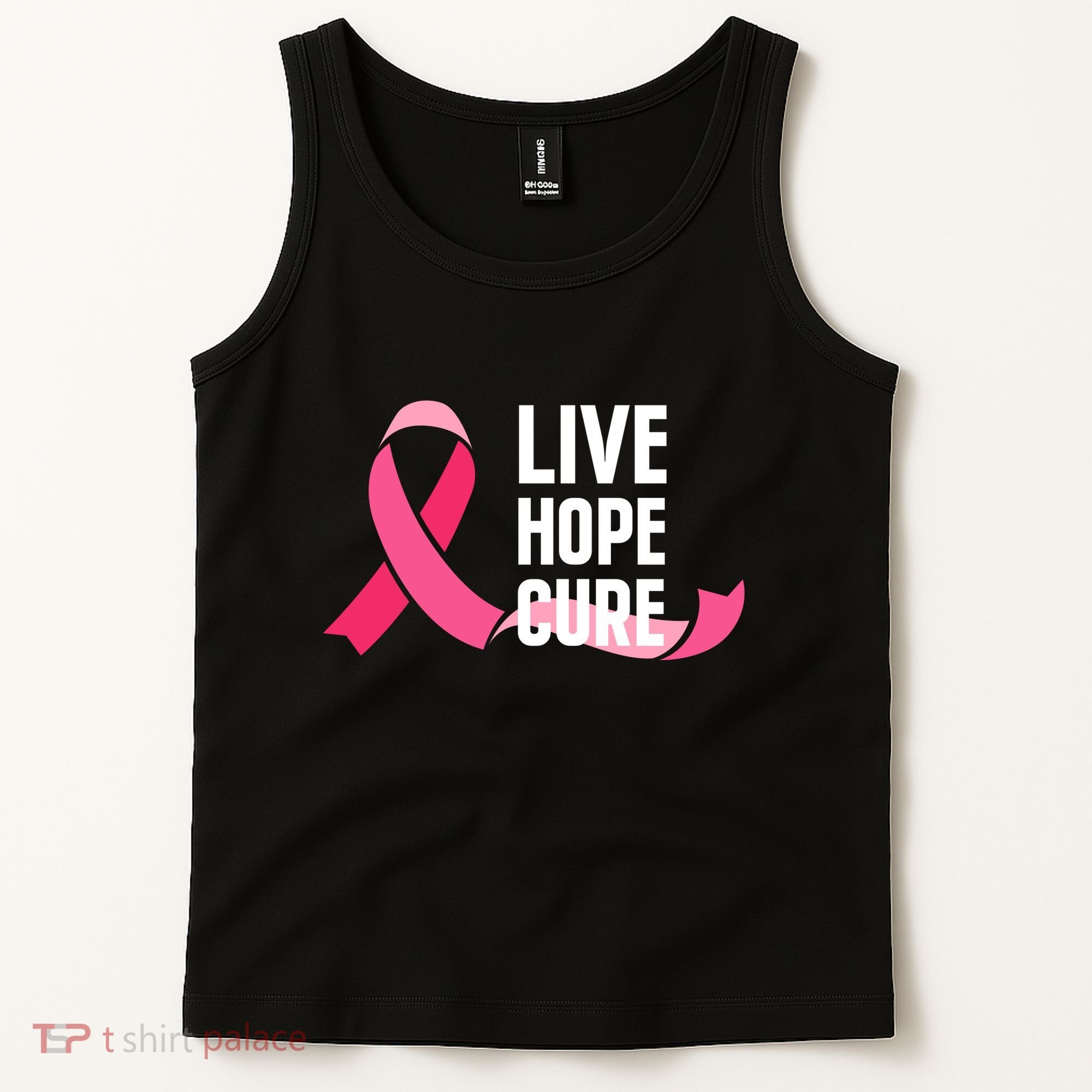 Live Hope Cure Breast Cancer Awareness Ribbon Tank Top