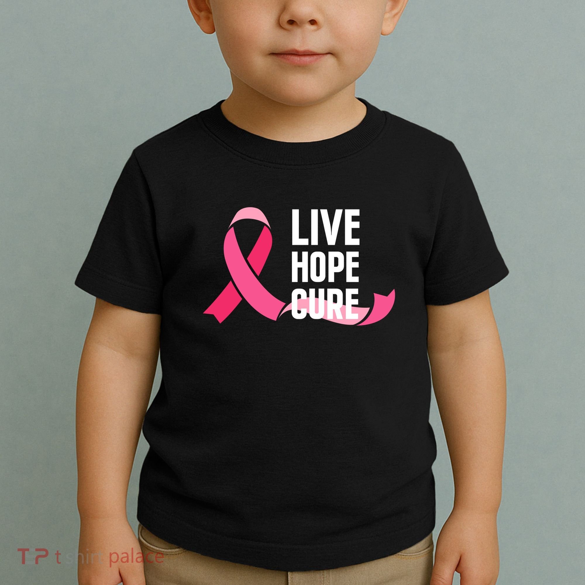 Live Hope Cure Breast Cancer Awareness Ribbon Toddler T-Shirt