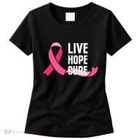 Live Hope Cure Breast Cancer Awareness Ribbon Women's T-Shirt thumb 0