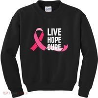 Live Hope Cure Breast Cancer Awareness Ribbon Kids Sweatshirt thumb 0