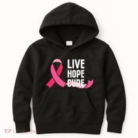 Live Hope Cure Breast Cancer Awareness Ribbon Kids Hoodie thumb 0