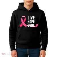 Live Hope Cure Breast Cancer Awareness Ribbon Kids Hoodie thumb 4