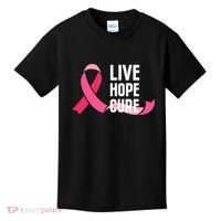 Live Hope Cure Breast Cancer Awareness Ribbon Kids T-Shirt thumb 0