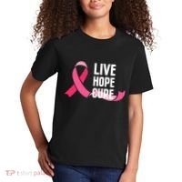 Live Hope Cure Breast Cancer Awareness Ribbon Kids T-Shirt thumb 2