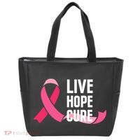 Live Hope Cure Breast Cancer Awareness Ribbon Tote Bag thumb 0