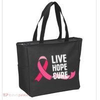 Live Hope Cure Breast Cancer Awareness Ribbon Tote Bag thumb 2