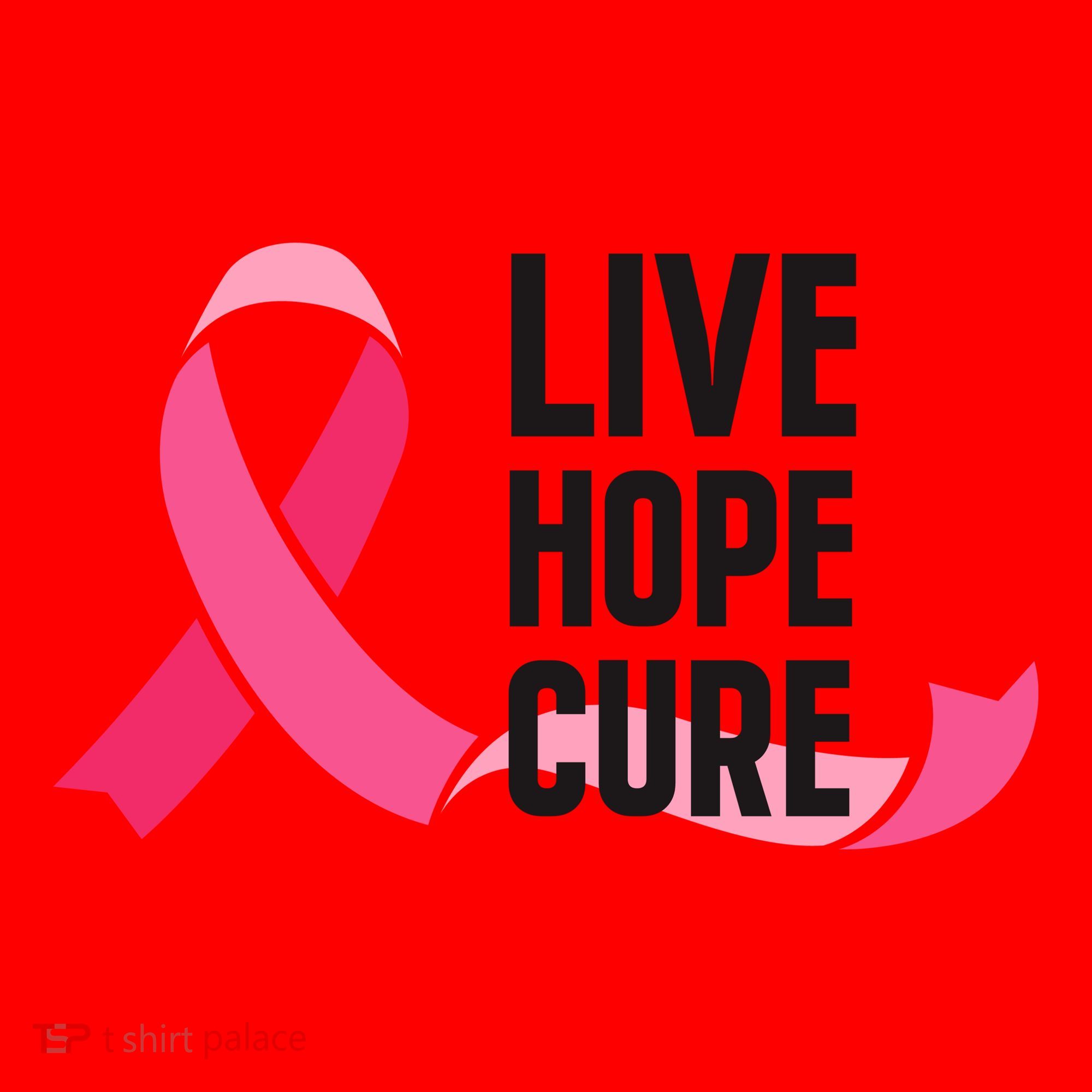 Live Hope Cure Breast Cancer Awareness Ribbon Santa Hat