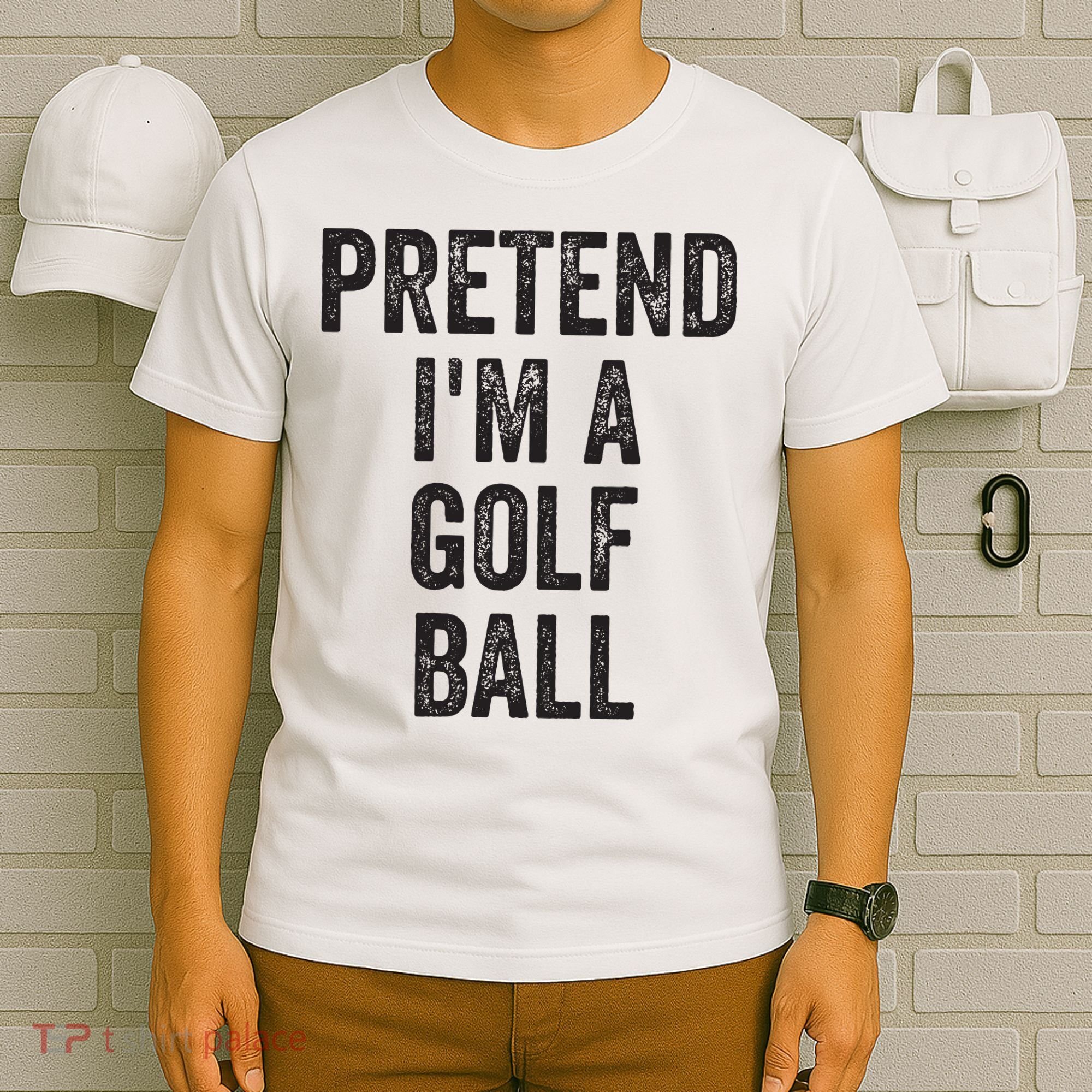 Lazy Halloween Costume Gift Pretend Im A Golf Ball T-Shirt