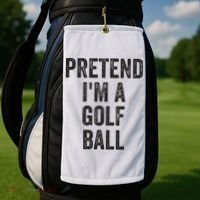 Lazy Halloween Costume Gift Pretend Im A Golf Ball Golf Towel thumb 2