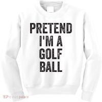 Lazy Halloween Costume Gift Pretend Im A Golf Ball Kids Sweatshirt thumb 0