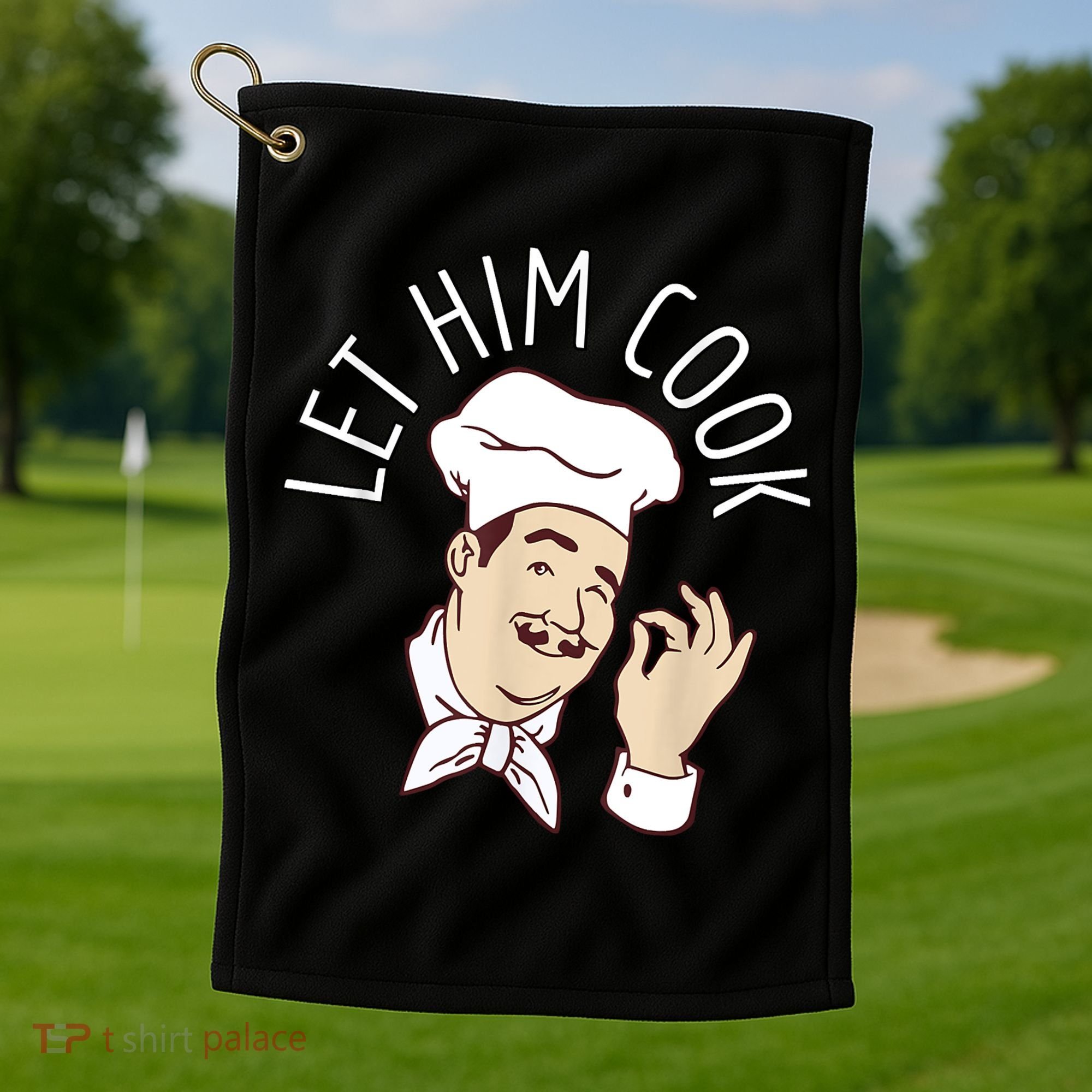 Let Him Cook Meme Golf Towel