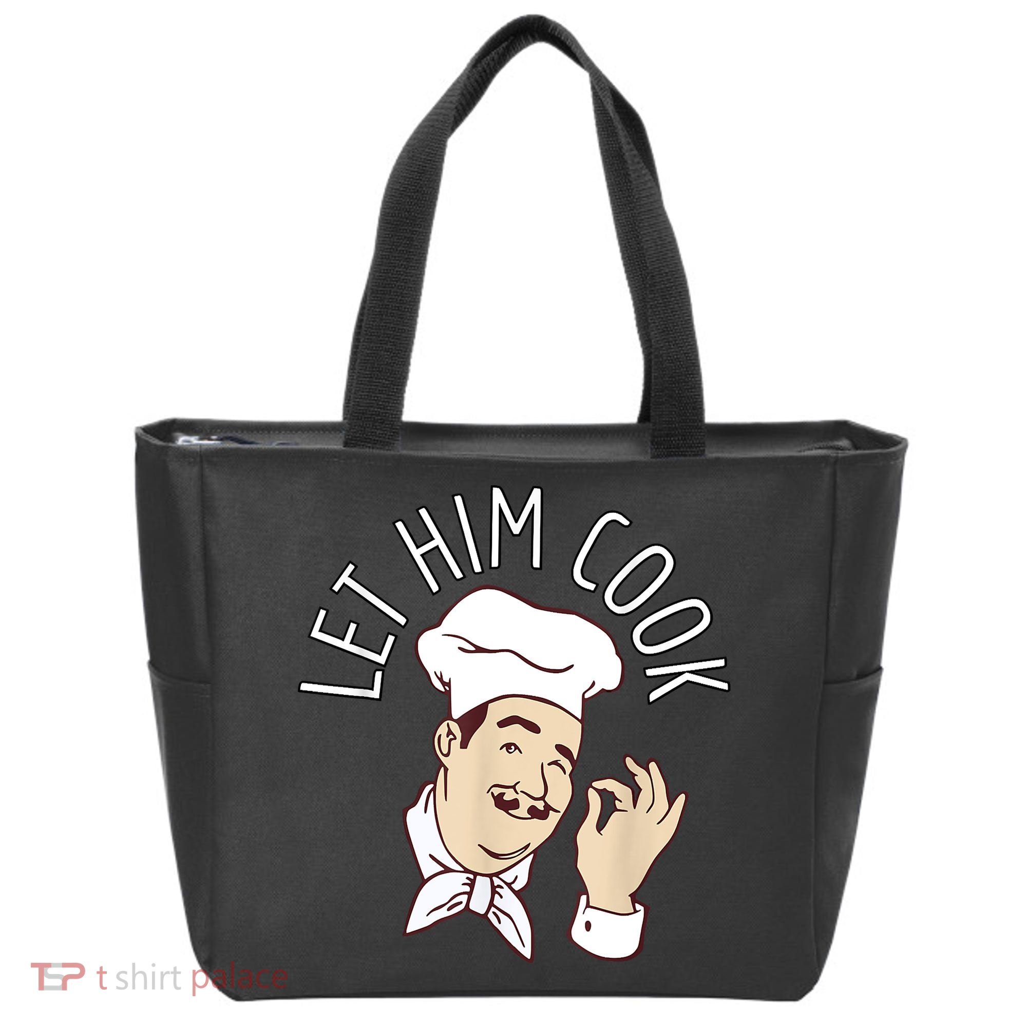 Let Him Cook Meme Tote Bag