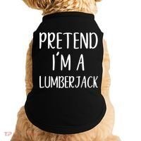 Lazy Halloween Costume Pretend I'm A Lumberjack Doggie Tank thumb 0