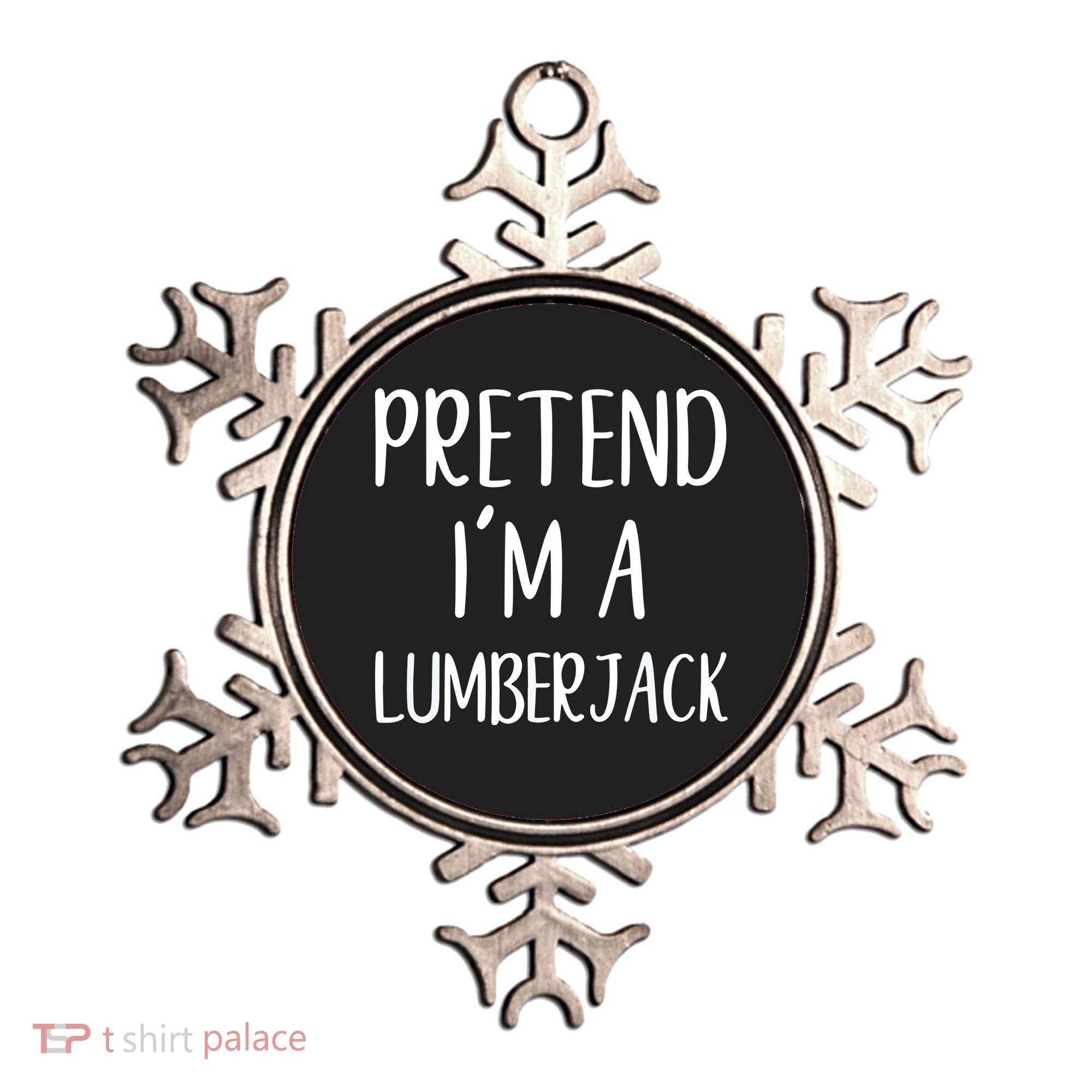 Lazy Halloween Costume Pretend I'm A Lumberjack Ornament