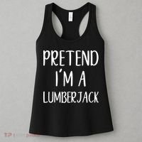 Lazy Halloween Costume Pretend I'm A Lumberjack Women's Tank Top thumb 3