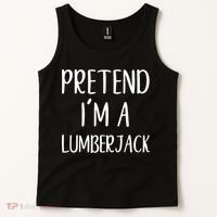 Lazy Halloween Costume Pretend I'm A Lumberjack Tank Top thumb 2