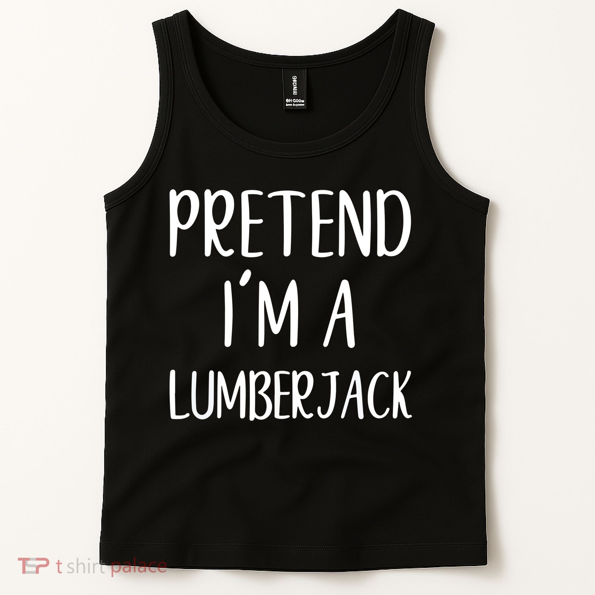 Lazy Halloween Costume Pretend I'm A Lumberjack Tank Top