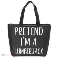 Lazy Halloween Costume Pretend I'm A Lumberjack Tote Bag thumb 0
