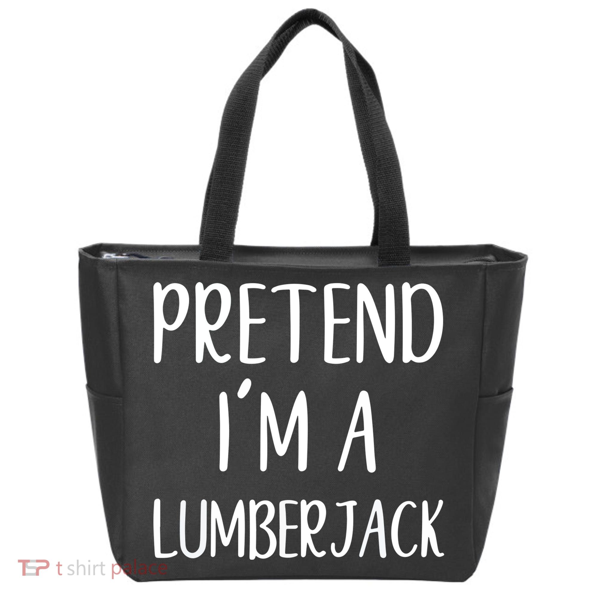 Lazy Halloween Costume Pretend I'm A Lumberjack Tote Bag