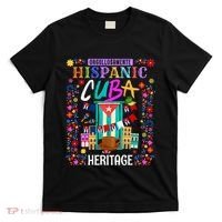 Latin Heritage Cuban Flag Outfit Idea For Women & Cuba Flag T-Shirt thumb 0