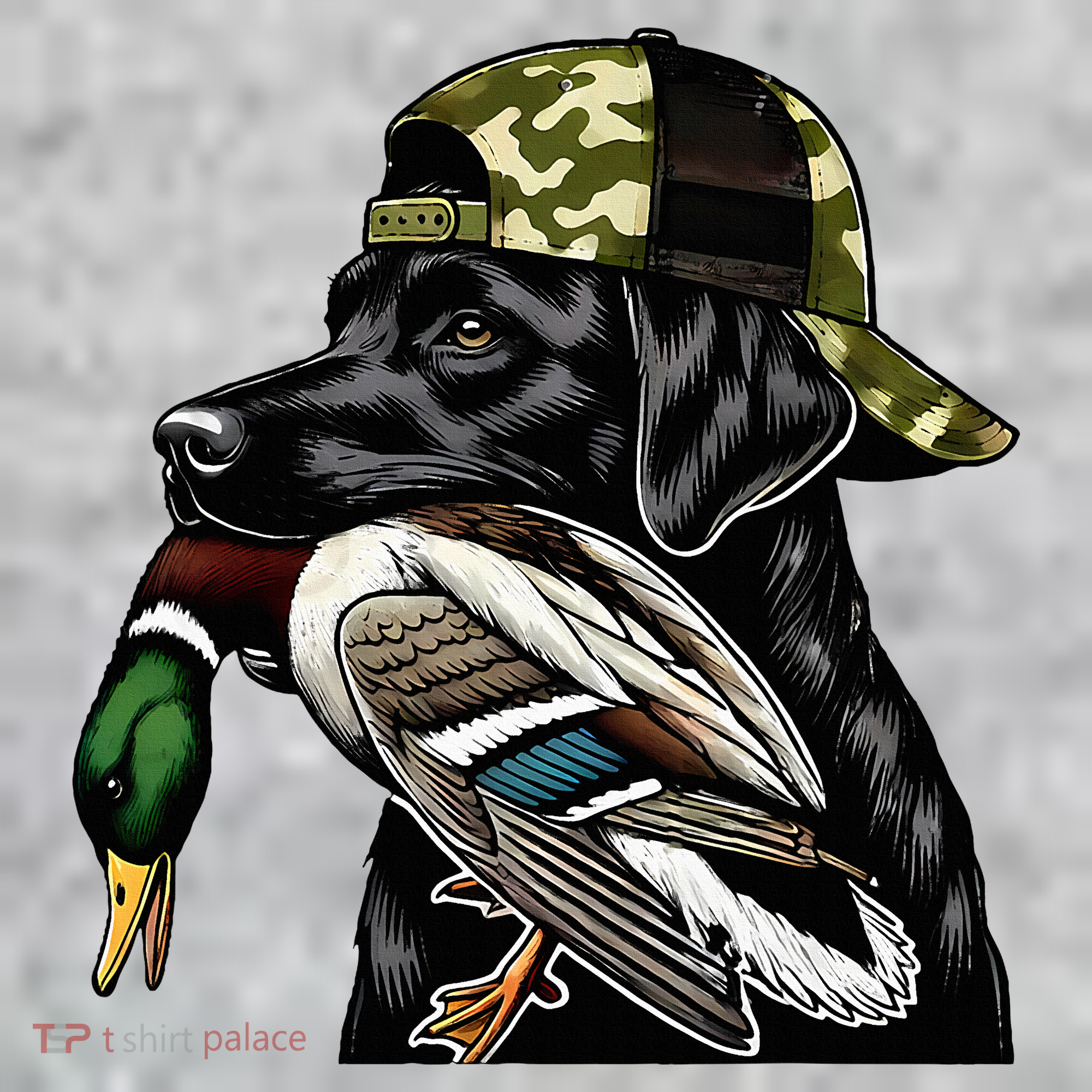 Labrador Hunting Dog With Duck Hello Hunting Season The Baniff Cuffed Pom Beanie