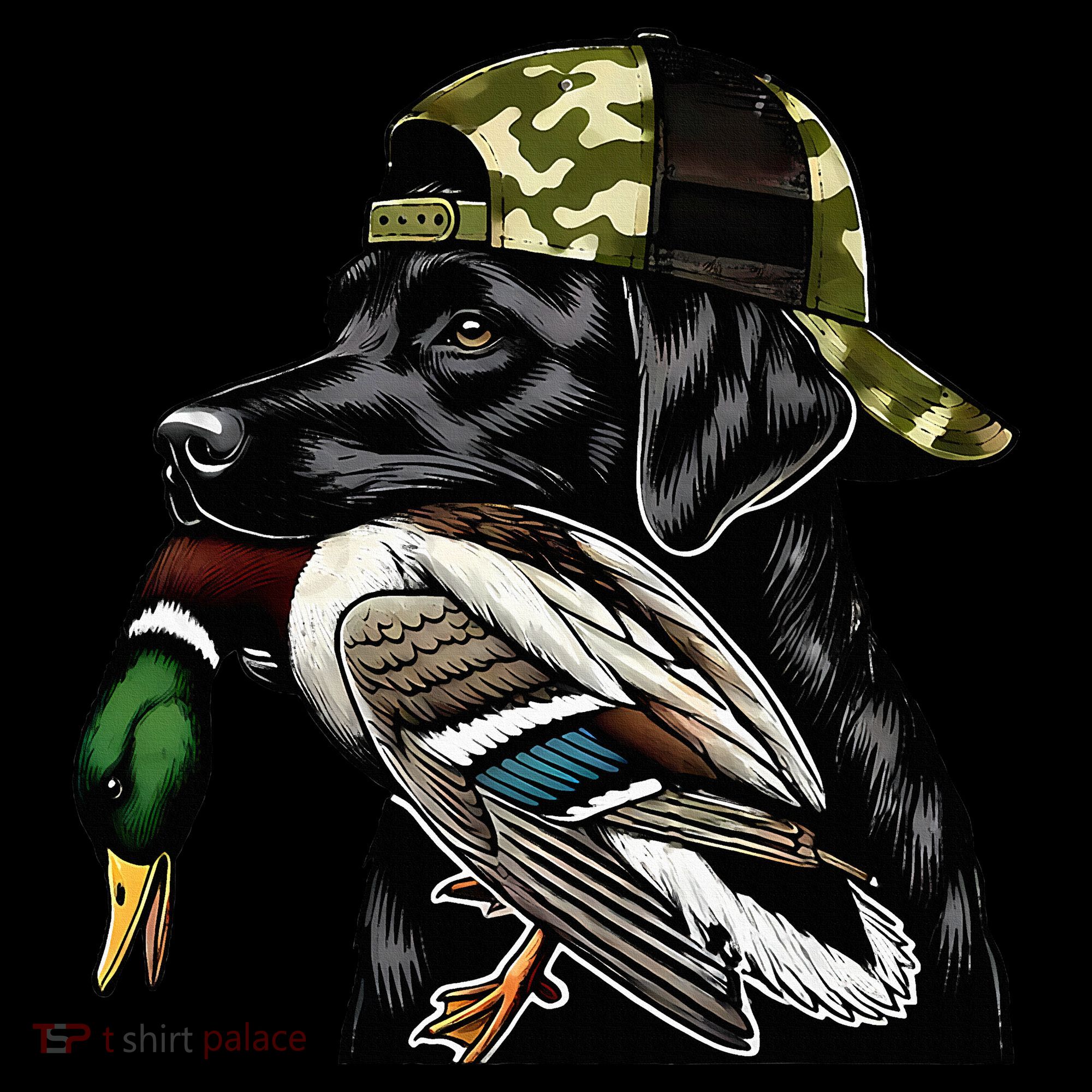 Labrador Hunting Dog With Duck Hello Hunting Season Kids Colorblock Raglan Jersey
