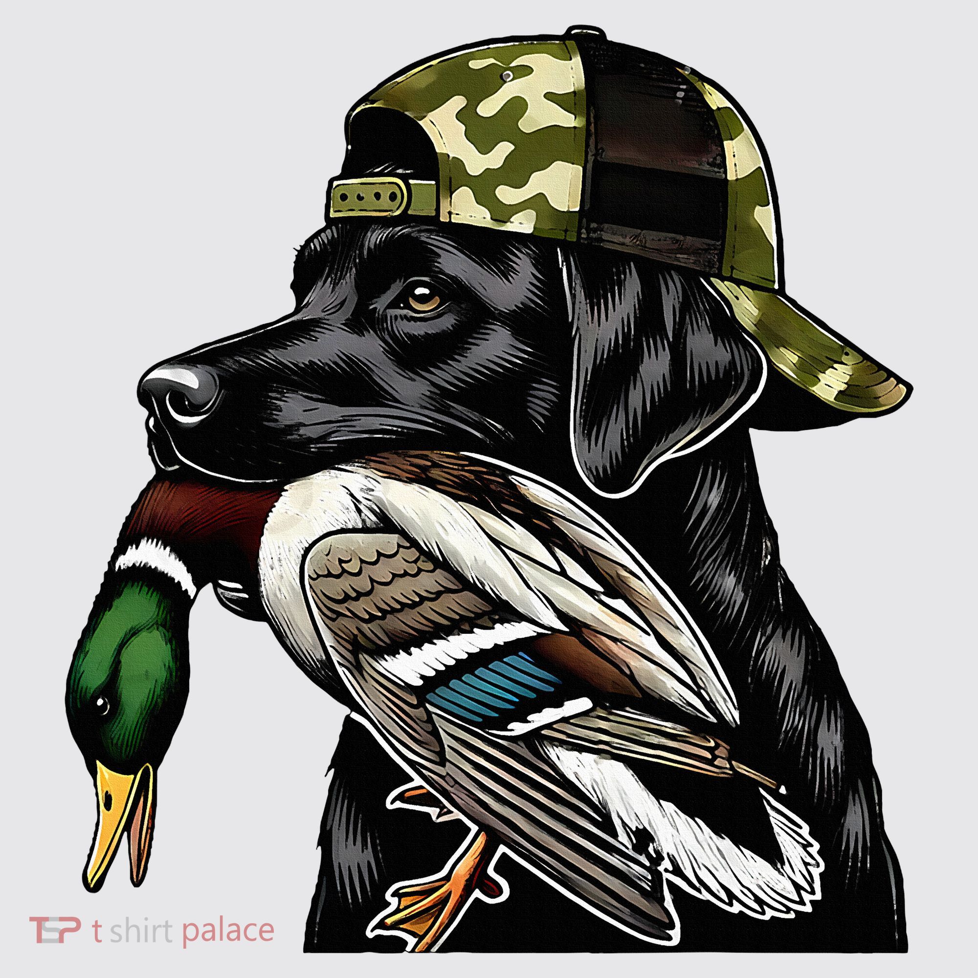 Labrador Hunting Dog With Duck Hello Hunting Season Womens Funnel Neck Pullover Hood