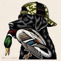 Labrador Hunting Dog With Duck Hello Hunting Season Garment-Dyed Women's Muscle Tee thumb 6