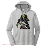 Labrador Hunting Dog With Duck Hello Hunting Season Performance Fleece Hoodie thumb 0