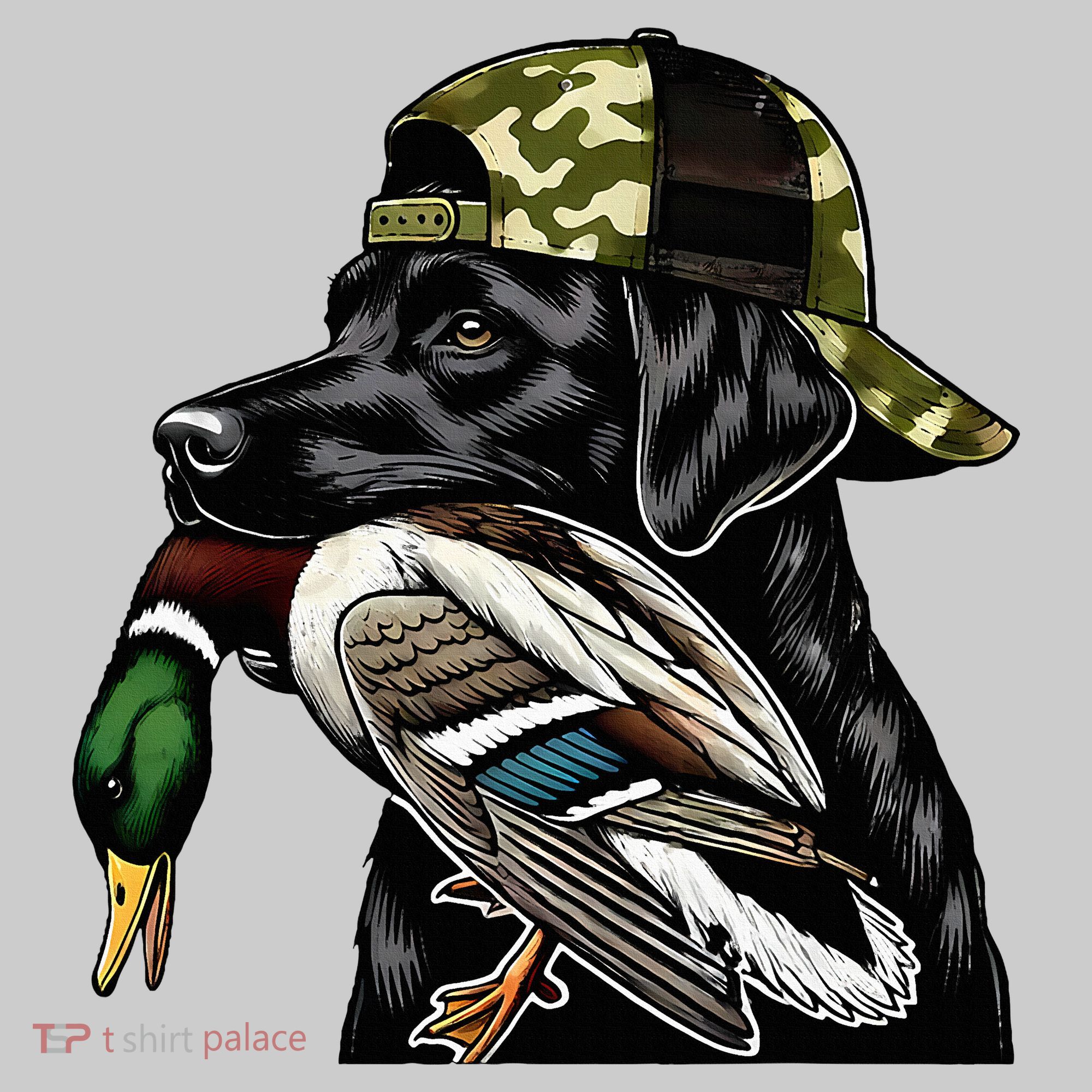 Labrador Hunting Dog With Duck Hello Hunting Season Performance Fleece Hoodie